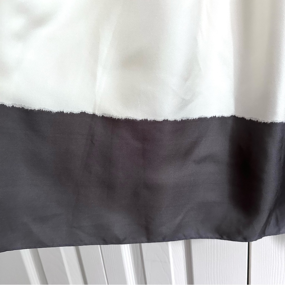 Banana Republic Heritage Collection Silk Skirt Ivory With Grey Ombre - Picture 5 of 11